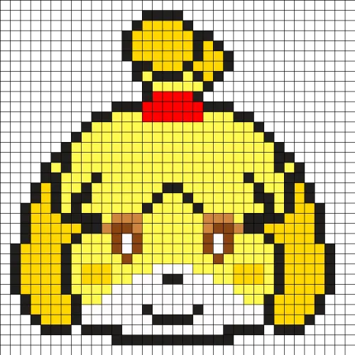 Acnl Isabelle Perler Bead Pattern / Bead Sprite - Isabelle Animal Crossing Pixel Art