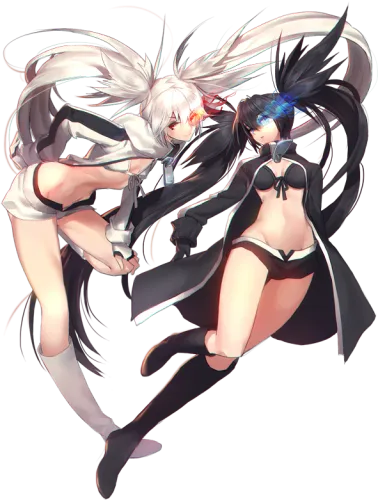 Black Rock Shooter And White Rock Shooter Drawn By - Black Rock Shooter Nafe Hentai