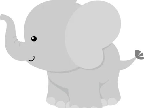 Night Clipart Baby Elephant - Elefante Baby Shower Png