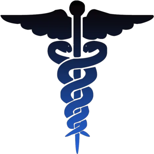 Caduceus Medical Symbol Black Blue Medical Symbol No- - Medical Symbol Transparent Background