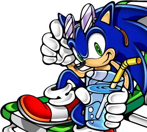 Sonic The Hedgehog Summer Clipart Sonic Adventure - Sonic The Hedgehog Drinking