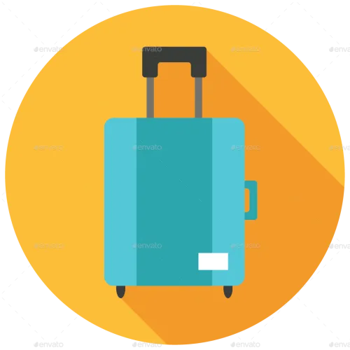 Suitcase Travel Icon - Flat Travel Icon Png