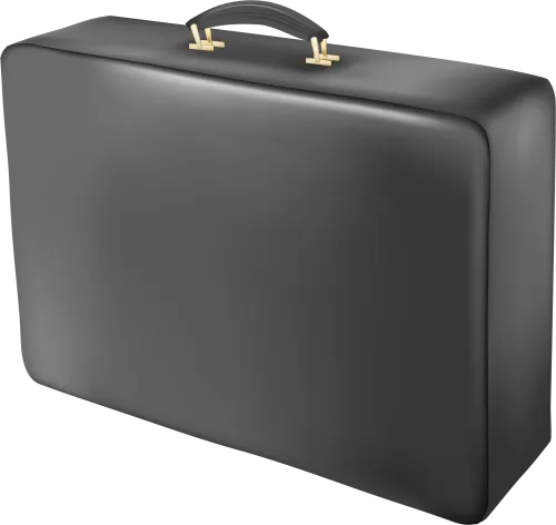 Luggage Clipart Briefcase - Black Suitcase Png