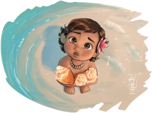 Transparent Bebe Png - Baby Moana No Background
