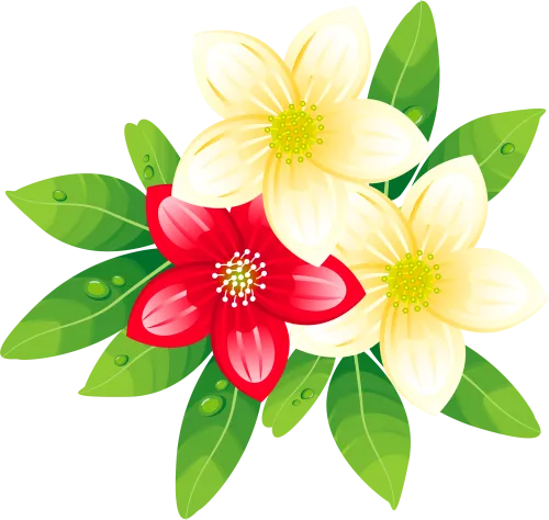 Red And Yellow Exotic Flowers Png Clipart Image - Red Yellow Flowers Png