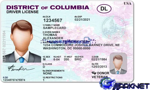 Editable Fake District Of Columbia Driver License Template - District Of Columbia Drivers License