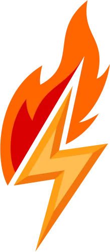 Flame Bolt Flame Bolt - Lightning Bolt With Flames