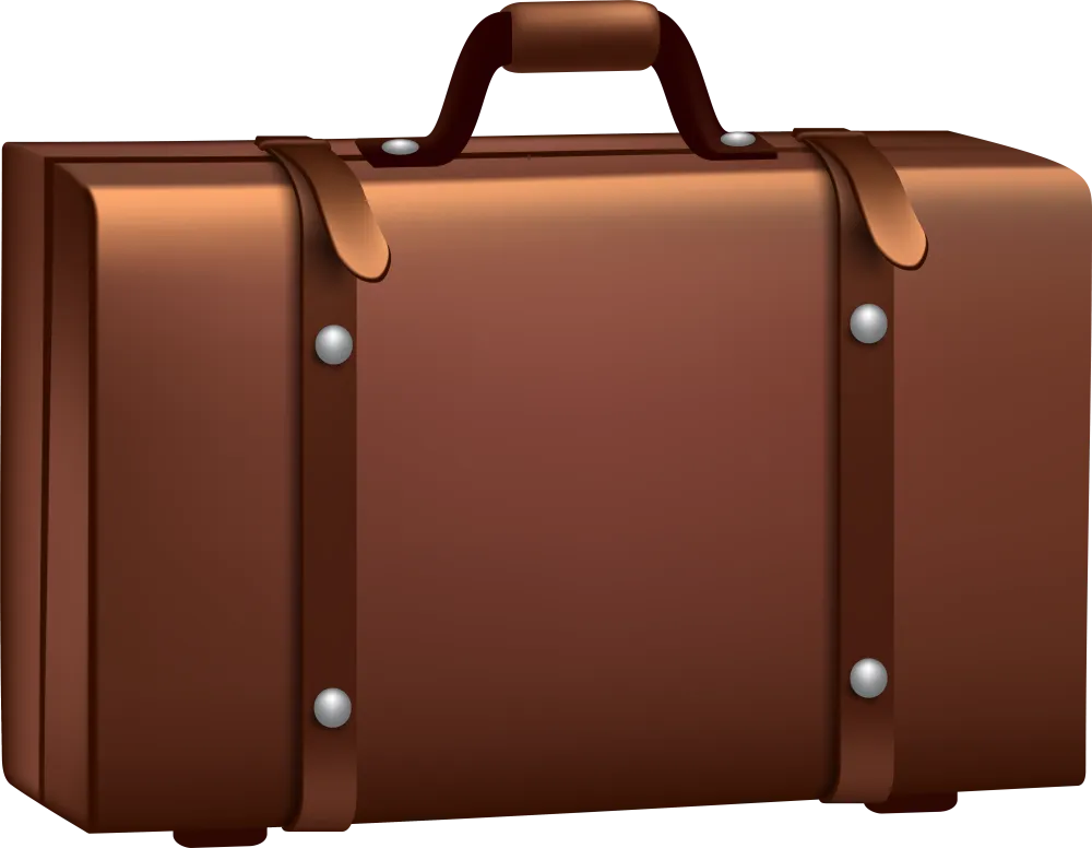 Brown Suitcase Png Clip Art Image - Transparent Suitcase Clipart