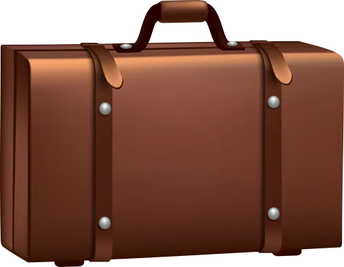 Brown Suitcase Png Clip Art Image - Transparent Suitcase Clipart