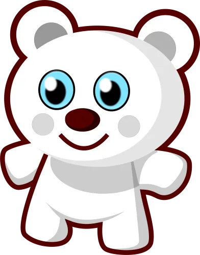 Teddy Bear Black And White Cute Animal Bear Clipart - Cute Animal Clipart