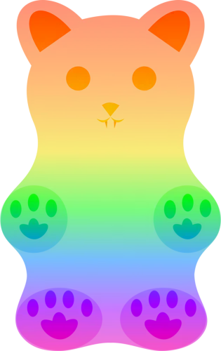 Gummy Bear Gummi Candy Clip Art - Rainbow Gummy Bear Clipart