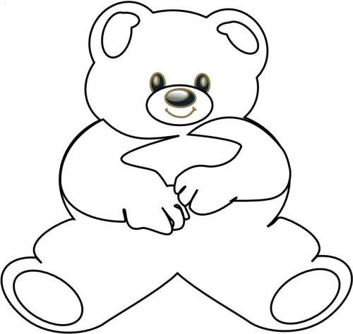 12932 3319 Bear Black White Line Teddy Bear Animal - Teddy Bear