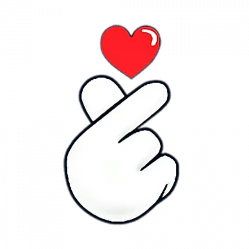 Heart Hands Love Ftestickers Stickers Autocollants - Transparent Finger Heart Png