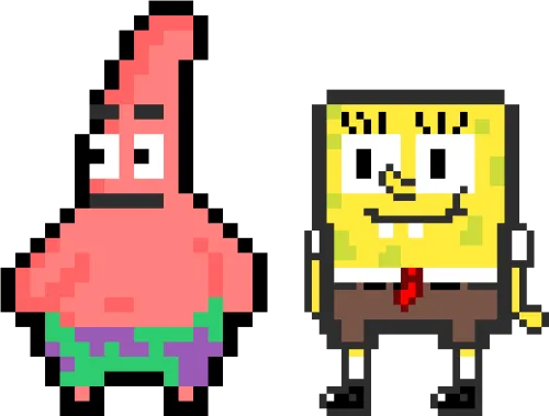 Spongebob And Patrick - Patrick Spongebob Pixel Art