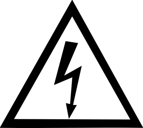 Electricity Symbol Hazard Sign High Warning Voltage - Hazard Symbol Black And White