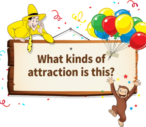What Kinds Of Attraction Is This - Curious George With Balloons