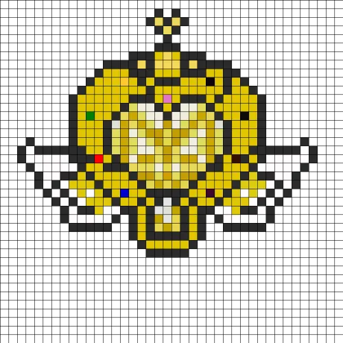 Sailor Moon Stars Brooch Perler Bead Pattern / Bead - Minecraft Constantine Pixel Art