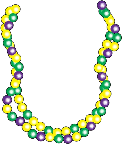 Necklace Clipart Bead Necklace - Mardi Gras Bead Necklace Clipart