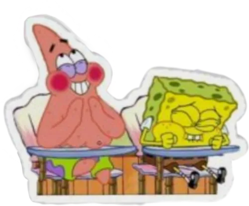 Transparent Spongebob And Patrick Png - Spongebob And Patrick Sticker