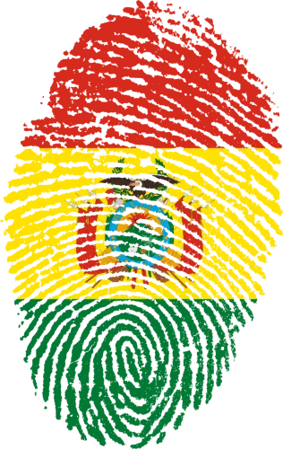 Bolivia Flag F - Morocco Flag Fingerprint