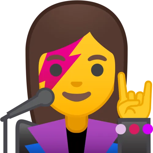 Woman Singer Icon - Emoji Singer