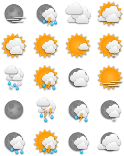 Free Weather Icons Png - Weather Icons Png Freeware