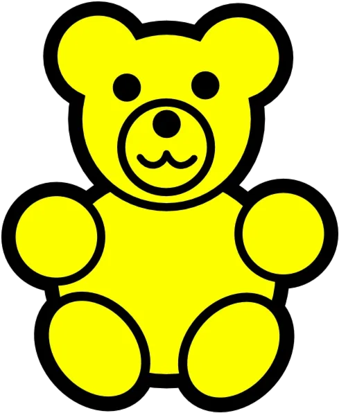 Gummy Bear Teddy Clipart Clip Art Black And White Transparent - Teddy Bear Coloring Pages