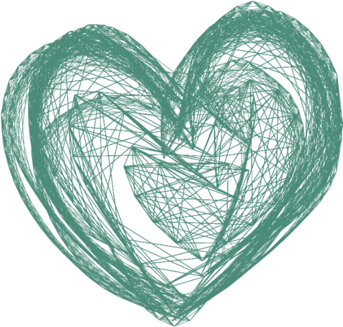 #heart #brush #drawn #green #aqua #sticker - Png Green Heart Brush