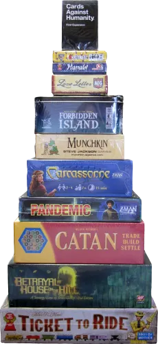 Modern Board Games & Card Games - Stack Of Board Games
