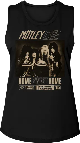 Ladies Home Sweet Home Motley Crue Muscle Tank Top - T Shirt Home Sweet Home Motley Crue