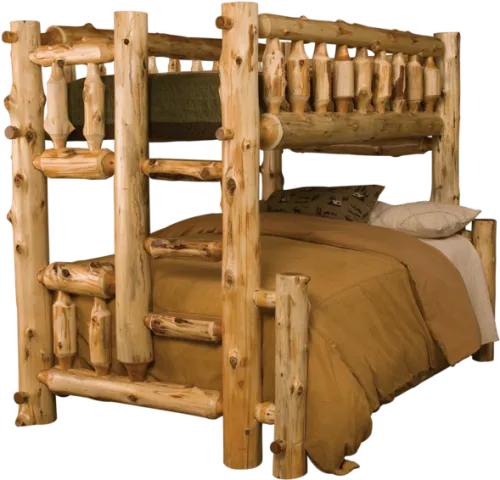 Cedar Log Bunk Bed - Cedar Log Bunk Beds