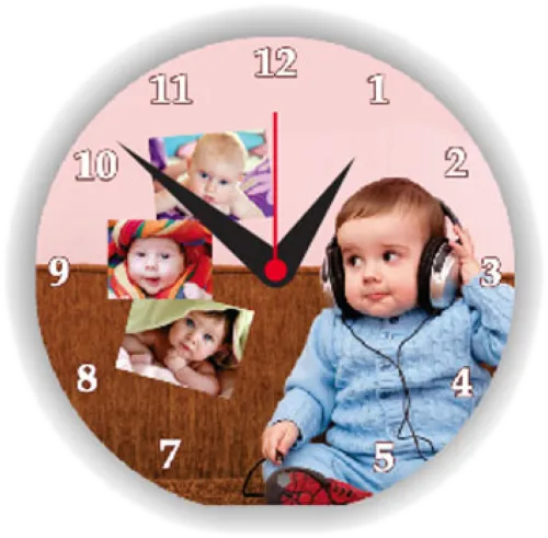 Sublimation Wooden Round Clock - Sublimation Wooden Clock