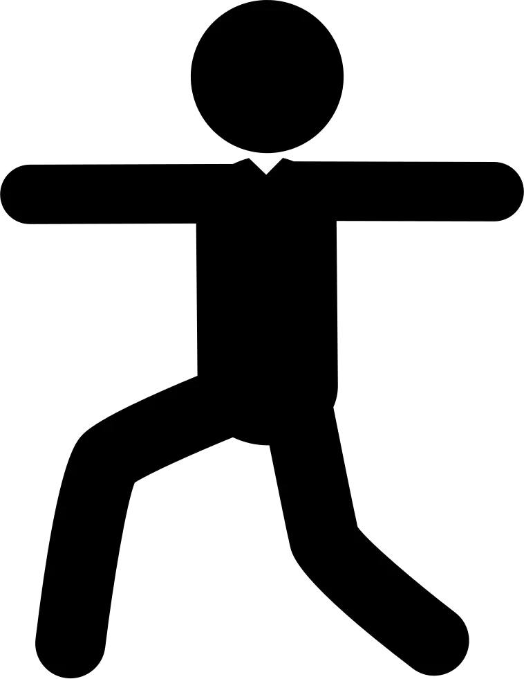 Man On Sportive Posture - Silhouette Stick Figure Imgbin