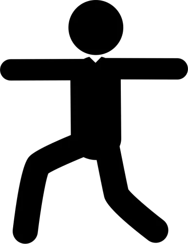 Man On Sportive Posture - Silhouette Stick Figure Imgbin