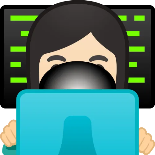 Woman Technologist Light Skin Tone Icon - Emoji Man With Computer