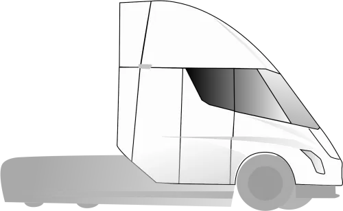 Semi Drawing Mud Truck Transparent Png Clipart Free - Tesla Semi Truck Drawing