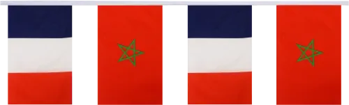 Morocco Friendship Bunting Flags - France And China Flag