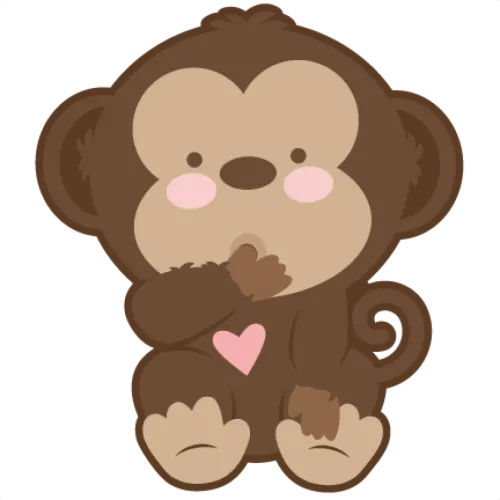 Baby Monkey Clip Art Ba Monkey Svg Scrapbook Cut File - Cute Baby Monkey Clipart