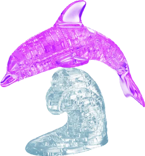 3d Crystal Puzzle Deluxe - Crystal Pink Dolphin