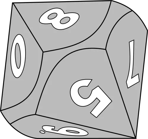 10-sided Die Clip Arts - 10 Sided Dice Clipart