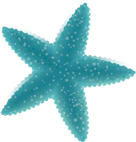 Blue Starfish Deep Ocean Decoration Vector Sea Clipart - Deep Sea Cartoon Png