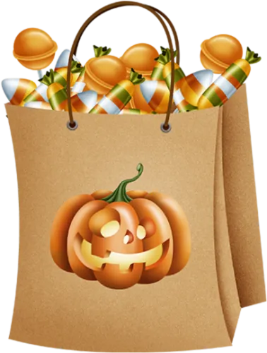 #halloween #candy #pumpkin #bag #cute #trickortreat - Halloween Candy Bag Transparent
