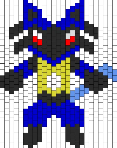 Lucario Bead Pattern - Good Perler Bead Pokemon Patterns