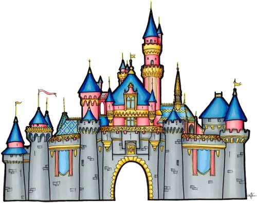 Disney Castle Awesome Clipart Junction For You Off - Sleeping Beauty Castle Drawing