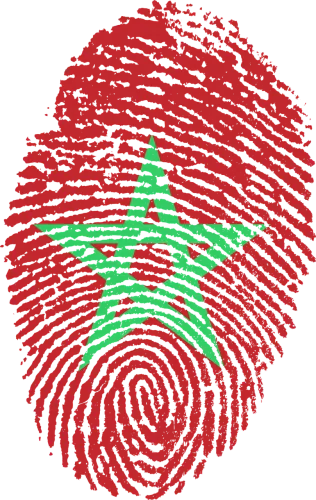 Morocco Flag Fingerprint