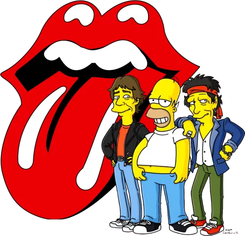 Homer Simpson Bart Simpson The Rolling Stones Musician - Simpsons The Rolling Stones