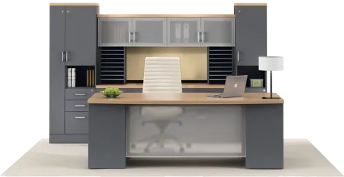 A Modern Office Setup - Modern Office Cabinet Design