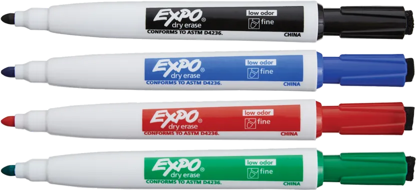 Expo® Magnetic Dry Erase Markers With Eraser - Dry Erase Marker Png Clipart