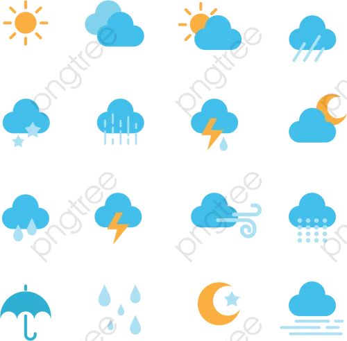 Transparent Weather Clip Art - Weather Symbols Png
