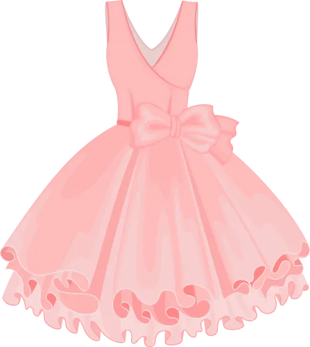 Pink Painted Dress Vector Skirt Tutu Clipart - Pink Dress Icon Png